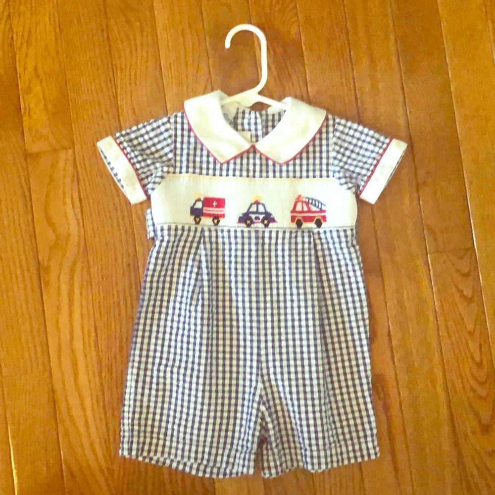 EUC smocked romper